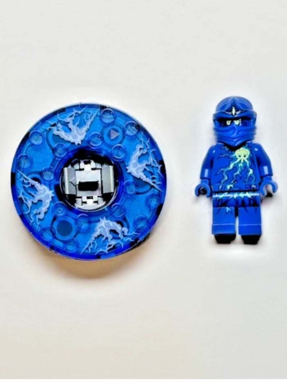 LEGO Ninjago NRG Jay Minifigure 9570 Rise of Snakes Blue Ninja + Spinner njo0061